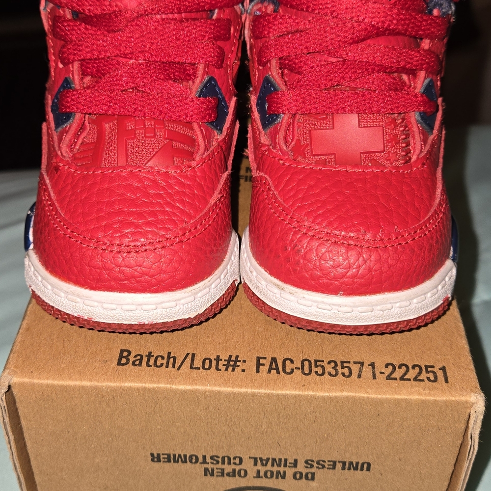 Jordans 4 Red Fiba's Toddler Sneakers